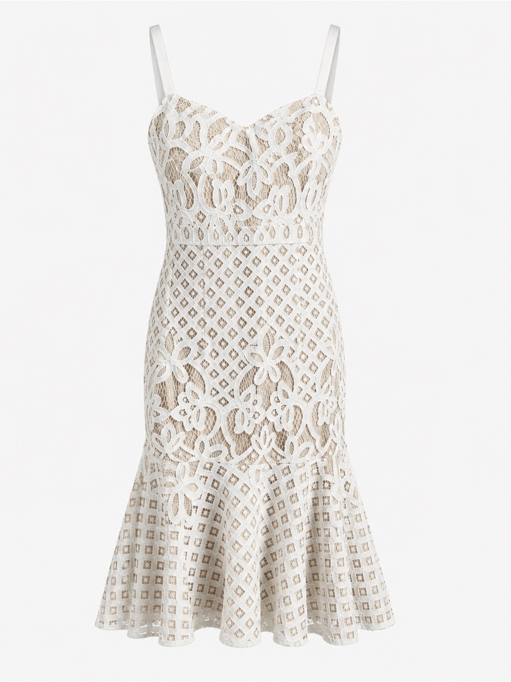 Two Sisters The Label Cream Lace Midi Dress Small Adjustable Straps Bridal Party